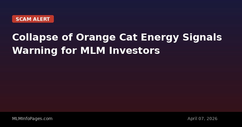 Collapse of Orange Cat Energy Signals Warning for MLM Investors