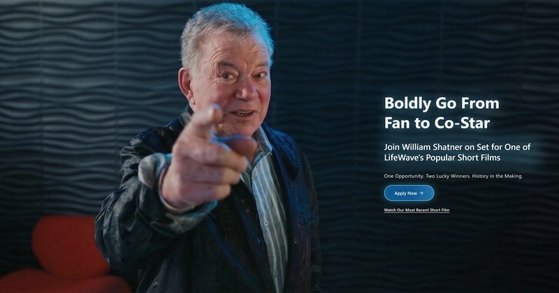 Join William Shatner on Set with LifeWave: Contest for Fans