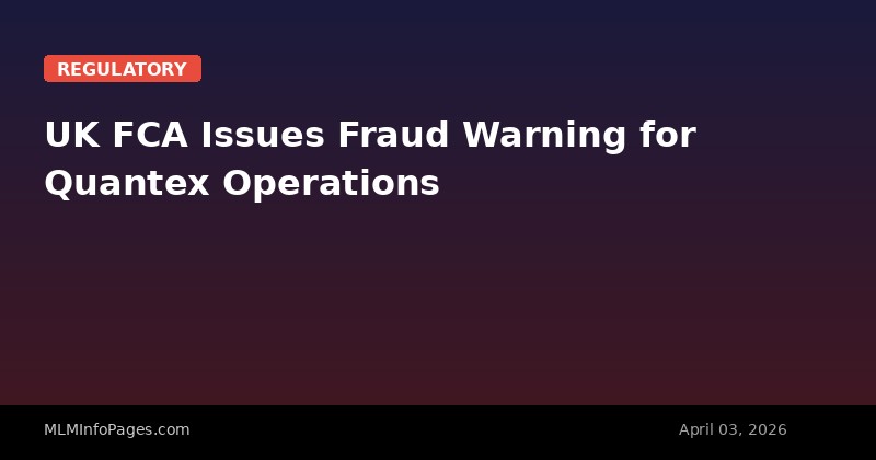 UK FCA Issues Fraud Warning for Quantex Operations